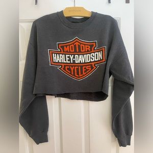 Cropped Harley Davidson sweatshirt